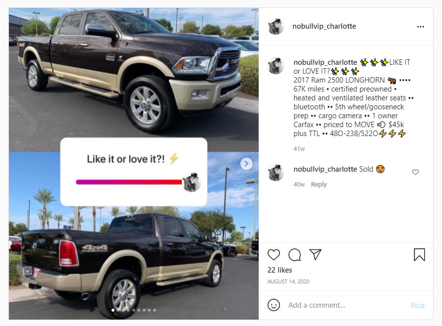 Auto dealer Instagram posts - Charlotte Price - Local and Social LLC (1)